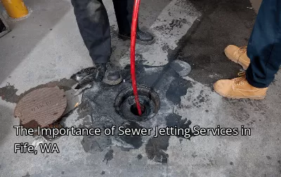 The Importance of Sewer Jetting Services in Fife, WA The Importance of Sewer Jetting Services in Fife, WA