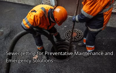 Sewer Jetting for Preventative Maintenance and Emergency Solutions Sewer Jetting for Preventative Maintenance and Emergency Solutions