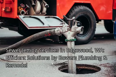 Sewer Jetting Services in Edgewood, WA: Efficient Solutions by Bowers Plumbing & Remodel Sewer Jetting Services in Edgewood, WA: Efficient Solutions by Bowers Plumbing & Remodel