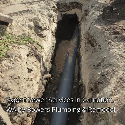 Expert Sewer Services in Carnation, WA by Bowers Plumbing & Remodel