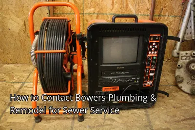 How to Contact Bowers Plumbing & Remodel for Sewer Service