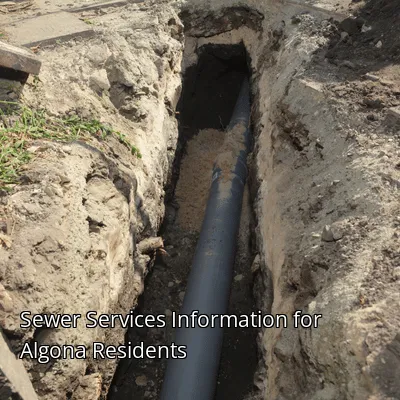 Sewer Services Information for Algona Residents