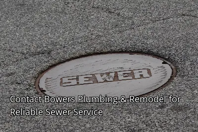 Contact Bowers Plumbing & Remodel for Reliable Sewer Service