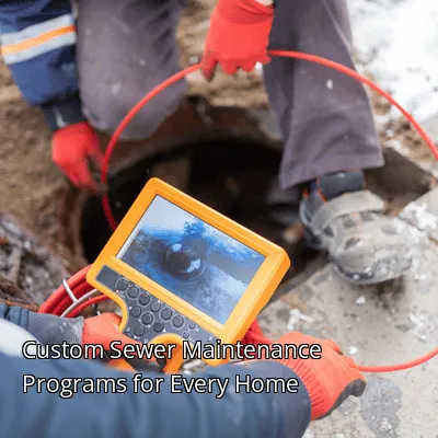 Custom Sewer Maintenance Programs for Every Home Custom Sewer Maintenance Programs for Every Home