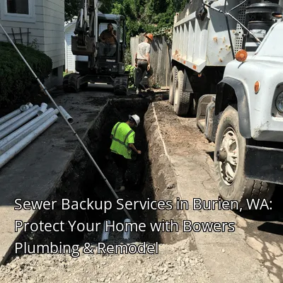 Sewer Backup Services in Burien, WA: Protect Your Home with Bowers Plumbing & Remodel