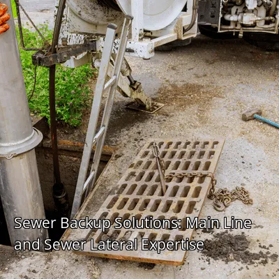Sewer Backup Solutions: Main Line and Sewer Lateral Expertise