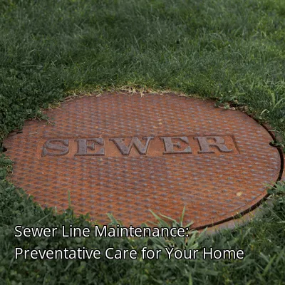 Sewer Line Maintenance: Preventative Care for Your Home