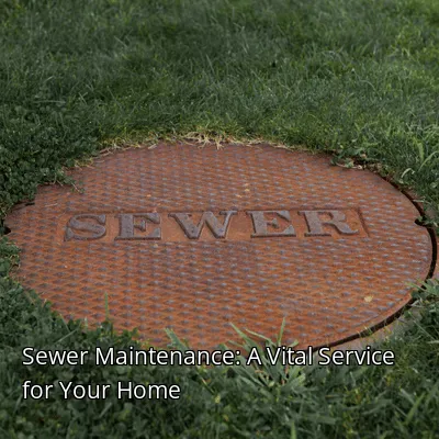 Sewer Maintenance: A Vital Service for Your Home