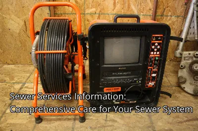 Sewer Services Information: Comprehensive Care for Your Sewer System