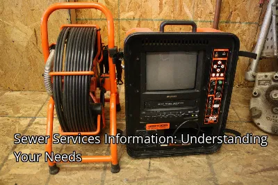 Sewer Services Information: Understanding Your Needs
